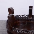 thumbnail image 4 of Escultura de ébano en relieve, base redonda, con pedestal for bonsái con patas for maceta o tetera., 4 of 7