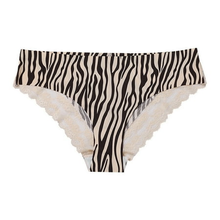 HaoXianJian Breathable Underwear for Women Prints Seamless Low Rise Bikini Brief Panties Leopard Prints Ladies Stretchy Cheeky Briefs Panty