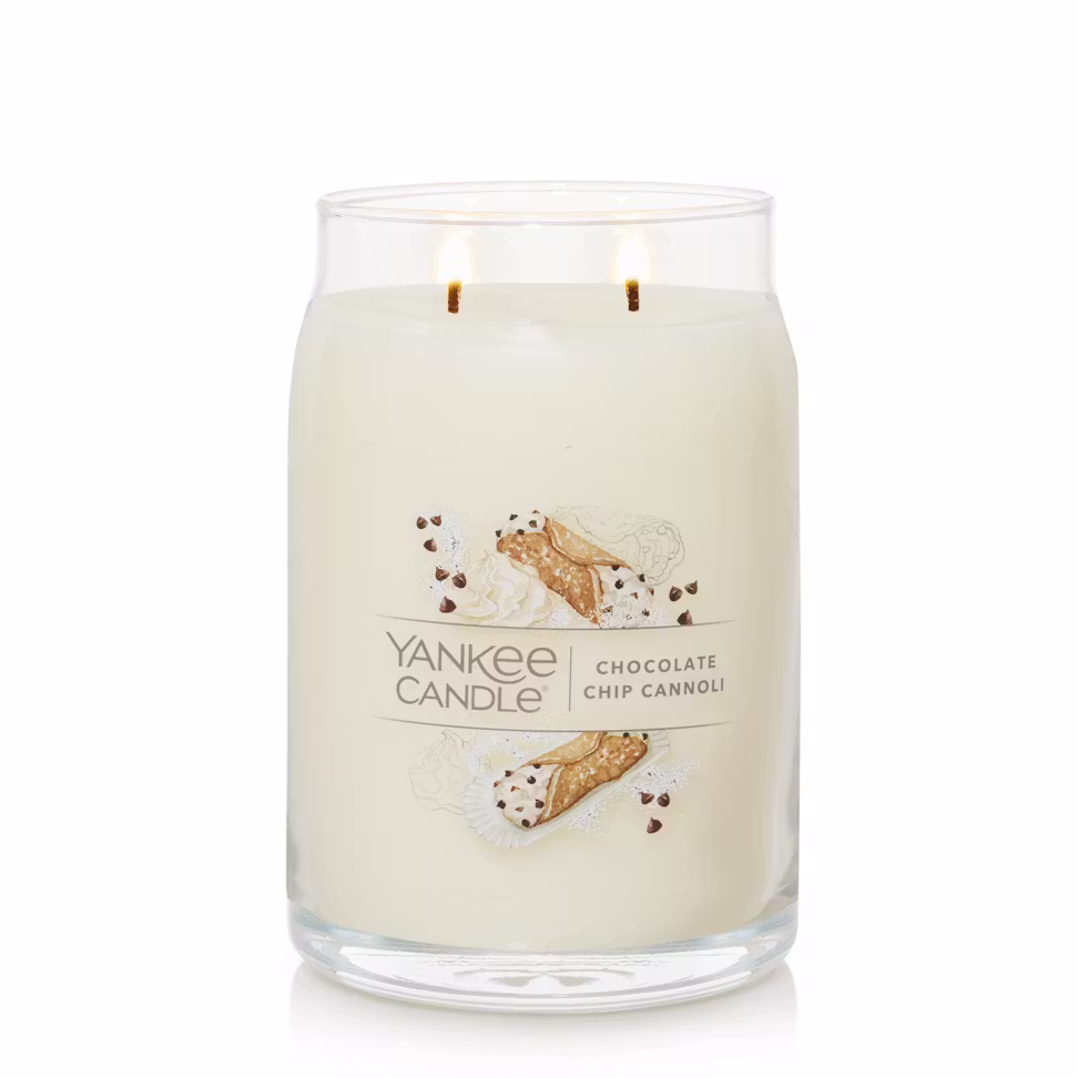 thumbnail image 2 of Yankee Candle CHOCOLATE CHIP CANNOLI Large Signature 2-Wick 20oz Jar Candle, 2 of 3
