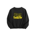 thumbnail image 4 of Black and Yellow Sweatshirt, Long Sleeve Oversized Casual Fashion Graphic Pullover Tops For 𝓴𝓲𝓭𝓼,100cm, 4 of 5
