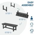 thumbnail image 5 of JUSTLET HDPE Outdoor 2-Person Dining Bench, Durable and Weather-Resistant for Patio, Garden and Balcony Use, Gray, 5 of 8