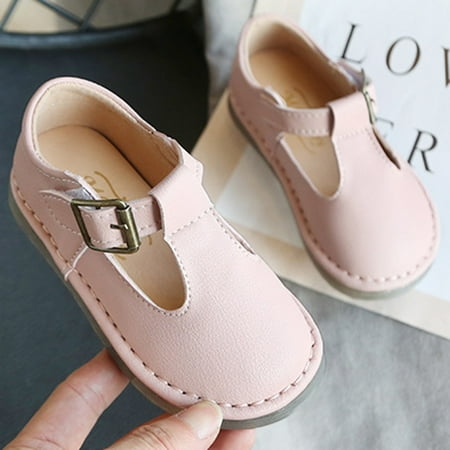 

Toddler Infant Kids Baby Girl Boy Soft Leather Flat Buckle British Shoes Sandals Fragarn
