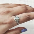 thumbnail image 5 of Natural Grey Moonstone Ring, Grey Moonstone Gemstone Ring, June Birthstone, Tiny Bohemian Ring, 925 Sterling Silver, Designer Womens Ring, Christmas Thanksgiving, Handmade Statement Jewelry, 5 of 8