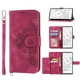 thumbnail image 1 of SaniMore for Google Pixel 6 Pro 6.7" Magnetic Flip Wallet Case with Cross Body Strap, PU Leather Case with Card Slot & Multi-Angle Kickstand Shockproof Protective Case for Girls Ladies, Winered, 1 of 12