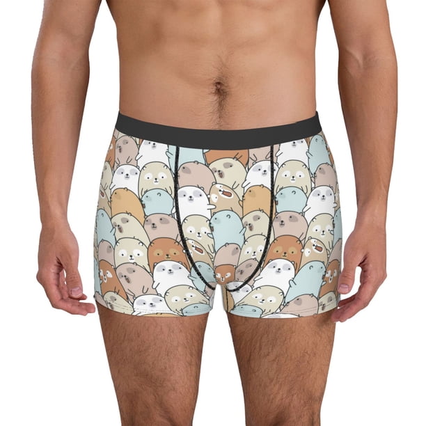 Fotbe Lovely Bear Calzoncillos Tipo Boxer con Bolsa de Soporte Total para Hombre, X-Temp Fresco, Transpirable y de Secado Rápido-Medium