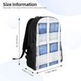 thumbnail image 2 of Single Side Full Backpack 16.1×11.8×4.5in Large Capacity Breathable Shoulder Belt Leisure Simple And Strong Bearing Capacity Doderblue Checked Hand-Drawn Sketch_2, 2 of 8