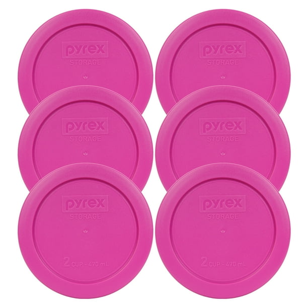 Pyrex Replacement Lid 7200PC Pink Plastic Cover (6Pack) for Pyrex