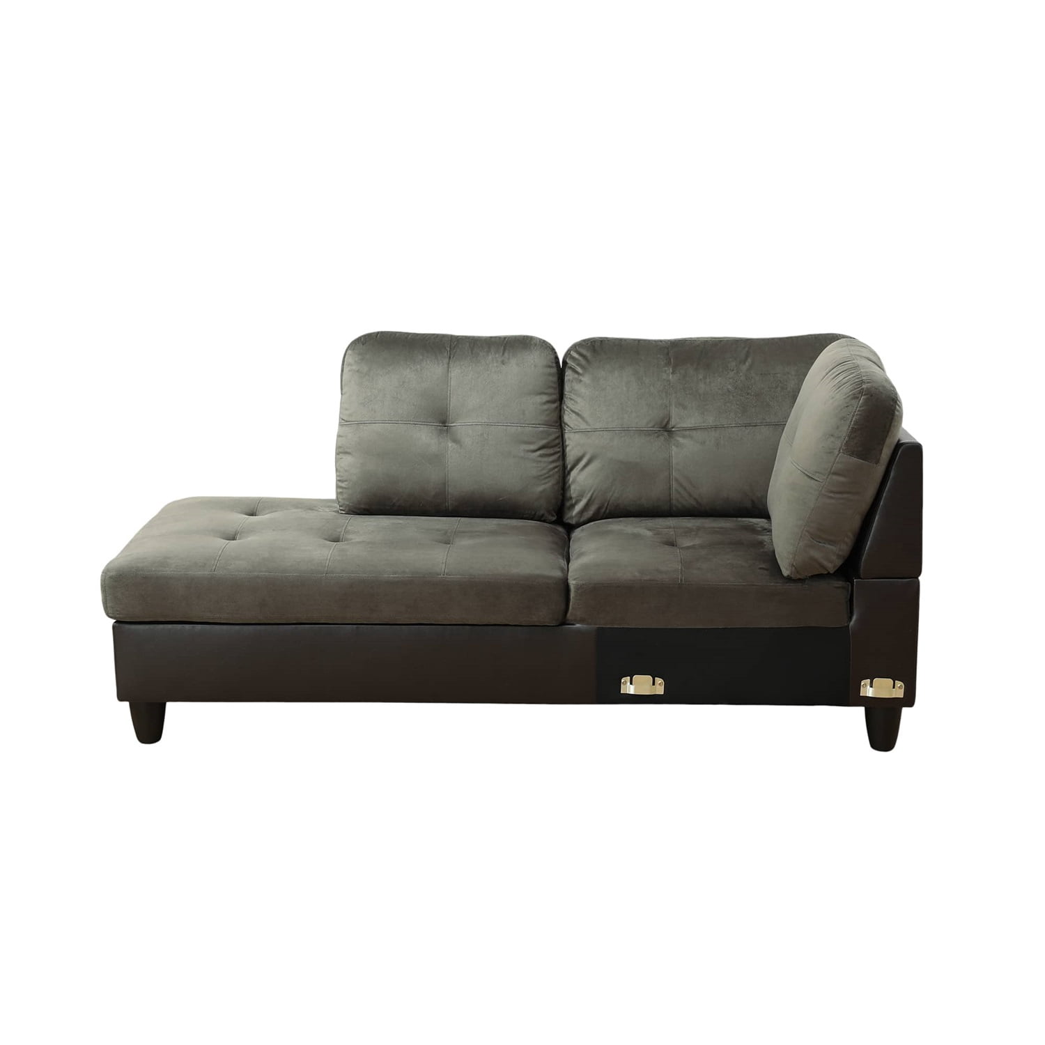 Hommoo Sofa Set, Flannel And PVC 2-Piece Couch Living Room Sofa Set,Taupe