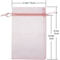 HRX Package 100pcs Mini Organza Jewelry Bags 2x3 Inch, Little White Mesh Drawstring Gift Pouches For Candy Sample Party Favors