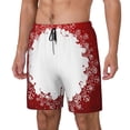 thumbnail image 1 of Fotbe Winter Christmas Snowflake Traje de Baño para Hombre – Shorts de Natación de Secado Rápido con Forro y Bolsillos-Small, 1 of 6