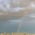 thumbnail image 3 of Grayscale 20x20 Black Modern Framed Museum Art Print Titled - Rainbow I, 3 of 5