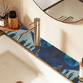 thumbnail image 2 of Yayeee Faucet Mat for Kitchen Sink 14.7" Diatomite Long Splash Guard Pad, Blue Planet, 2 of 7