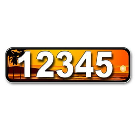 

Curb-N-Sign Beach Sunset Reflective Address Plaque