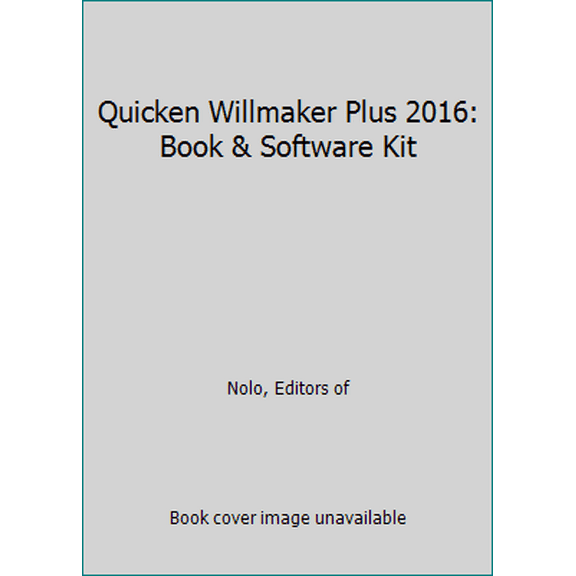 Pre-Owned Quicken Willmaker Plus 2016: Book & Software Kit (Paperback) 141332200X 9781413322002