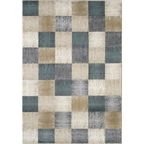 Avalon 5617 Ivory Checkered Area Rug, Size - 7'10" x 9'10"