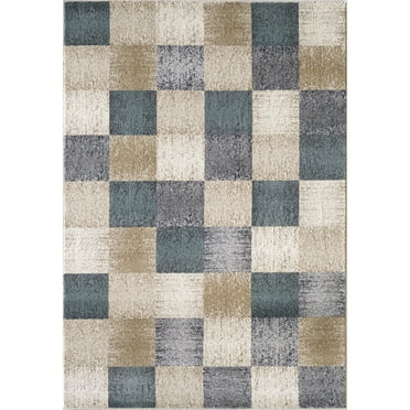 Avalon 5617 Ivory Checkered Area Rug, Size - 7'10" x 9'10"