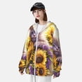 thumbnail image 3 of Lsque Daisy Sunflower Lazy Cat UPF 50+ Lightweight Sun Protection Men's Women's Long Sleeve Shirt, Hoodie Performance -Medium, 3 of 9