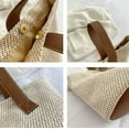 thumbnail image 5 of Kukuzhu Small Straw Bucket Bag Women Hand-woven Trendy Beach Shopping Handbag Purse, 5 of 6