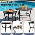 thumbnail image 2 of Gotland 6 Piece Patio Set, Aluminum Outdoor Swivel Chairs Set with Round Table 5.1’’ High-Resilience Seat Cushions 29.5" Deep Seating, Metal Patio Furniture Set Patio Conversation Sets, Gray, 2 of 7