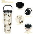 thumbnail image 3 of 30 oz Chicken Tumbler With Handle and Straw, 30oz Rooster Flip Straw Tumbler Insulated Coffee Travel Mugs Cup Water Bottle Chicken Gifts for Elephant Lovers Women Girls, 3 of 4