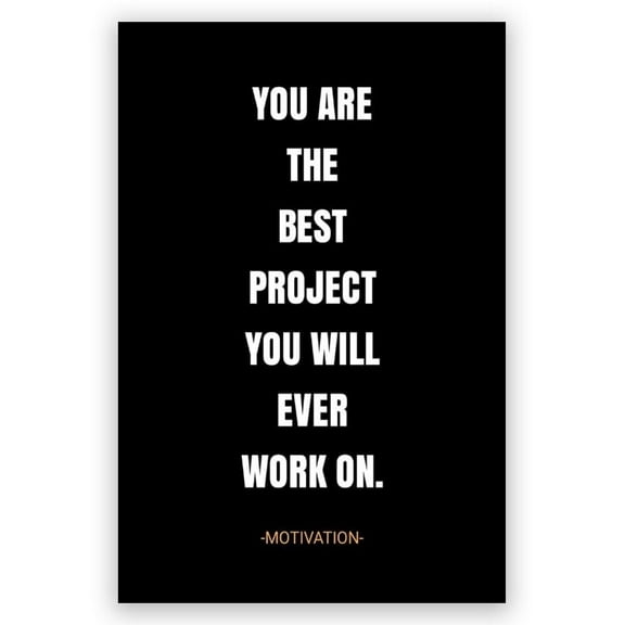 Motivational Workout Quote Wall Art You are the Best Project Inspirational Health Fitness Poster for Teen Adults Living Room Office Classroom College Decoration