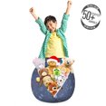 thumbnail image 3 of Nautical Blue Storage Toy Bag Chair, Underwater with Abstract Fish Bubble Shells and Starfish, Stuffed Animal Organizer Washable Bag, Large Size, Violet Blue Brown, by Ambesonne, 3 of 3