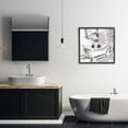 thumbnail image 2 of Stupell Industries Minimal Bathtub Cow Animals Painting Black Framed Art Print Wall Art, 24 x 24, 2 of 8