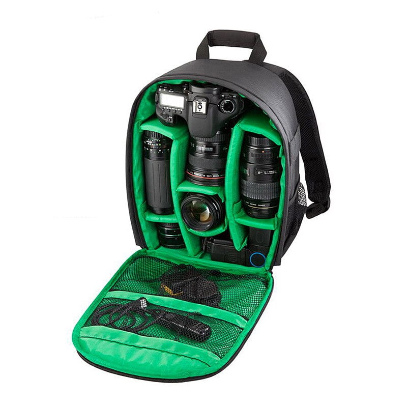 Multi functional Outdoor Camera Backpack Video Digital Shoulder Camera Bag Bag Waterproof Camera Photo Bag Case for DSLR Camera Green Walmart
