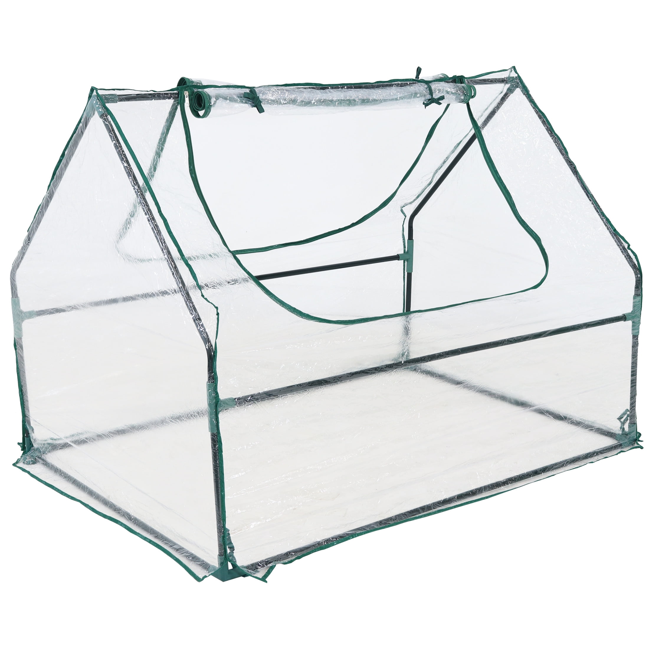 Sunnydaze 4' x 3' x 3' Outdoor Portable Mini Greenhouse, Clear Cover