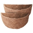 Walbest 2Pcs Thick Coco Coir Liners for Hanging Basket, Half Round