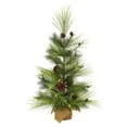 thumbnail image 1 of Vickerman D180440 4 Pi x 25 Po Pin à Alouette Verte avec Base en Toile de Jute &amp; 113 Tip Count, 1 of 3