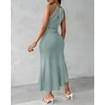 thumbnail image 4 of CHICME Womens Dresses Sleeveless Keyhole Back Hollow Out A Line with Eyelet Embroidery & Side Slit Casual Dresses Green-M, 4 of 9