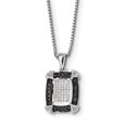 thumbnail image 1 of Pendentif Collier en Argent Sterling Noir et Blanc 18 Pouces, 1 of 3