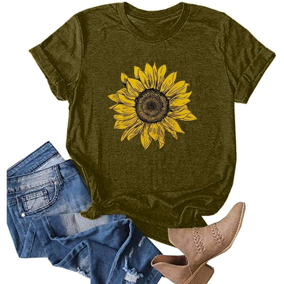Big Deals! T Shirts for Women Resort Wear for Women 2023 Camisetas De Mujer De Moda Funny Graphic Tees for Women Trendy Clothes for Teen Girls Cute Tank Tops for Teen Girls Yd-Army Green