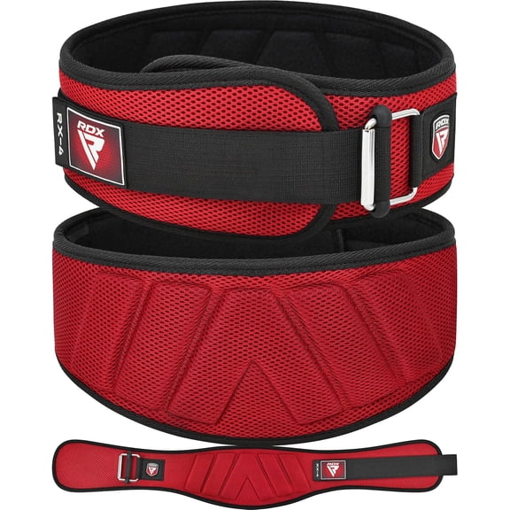 RDX Weight Lifting Belt, Curved Padded Back Lumbar Support, Fitness, Core Exercise Workout Bodybuilding Powerlifting Deadlifts Squats, Ladies Gents Men Women Home Gym Equipment