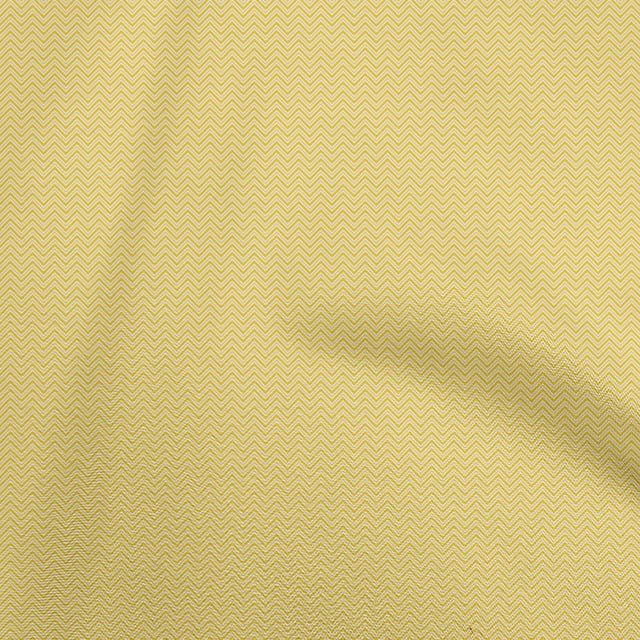 oneOone Cotton Silk Yellow Fabric Chevron Sewing Material Print Fabric By The Yard 42 Inch Wide