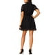 thumbnail image 3 of Vestido A-Line con Cuello Peter Pan y Puños con Volantes para Mujeres INSPIRE CHIC M Negro, 3 of 8