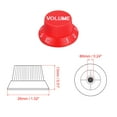 thumbnail image 2 of Perillas de Control de Guitarra Eléctrica Unique Bargains Campana 6mm ID 2 Volumen 2 Tono Rojo con Blanco 2 Juegos, 2 of 6