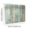 thumbnail image 6 of RoomMates Blue Distressed Wood Peel And Stick Wall Decor Wallpaper, 6 of 12