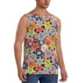 thumbnail image 2 of Bixox Men's Beach Life Printed Shirt Sleeveless Fitness Tank Top-3X-Large, 2 of 5