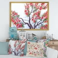 thumbnail image 3 of Abstract Red Flowers of Spring Tree 32 in x 24 in Framed Painting Canvas Art Print, by Designart, 3 of 4
