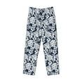 thumbnail image 2 of Vsdgher Hawaiian Style Print Mens Pajama Pants Sleep & Lounge Pants, PJ Bottoms With elastic waistb and Pockets, 2 of 5