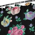 thumbnail image 3 of Pioneer Flower Floral Print Pattern Shower Curtain 72"x72" ,Bathroom Decorative Shower Curtains Set with 12 Hooks,Modern Waterproof Washable Shower Curtain, 3 of 6