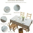 thumbnail image 2 of tablecloths Rectangular Rectangle Tablecloth Burlap Farmhouse Dining Table Cover Rustic Table Cloths Party Tablecloth Christmas Table Cloth (Rectangle/Oblong锛 x - Seats), 2 of 8