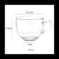 thumbnail image 3 of Tazas de Café con Asa, Vasos de Vidrio con Tapas de Bambú y Cucharas de Flor de , Vasos Transparentes para Té, Cereales, Yogur, 3 of 8