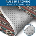 thumbnail image 4 of Brown Geometric Triangle Diamond Pattern Bathroom Rugs Sets 3 Piece,Toilet Cover Set,Absorbent Non Slip Bathroom Mats Sets with U-Shaped Contour Rug Toilet Rug Set, 4 of 5