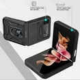 thumbnail image 4 of Dteck Case for Samsung Galaxy Z Flip 3 (2021), Galaxy Z Flip 3 5G Case with Slide Cover Protection & Ring Holder Stand/Kickstand Case, Black, 4 of 8