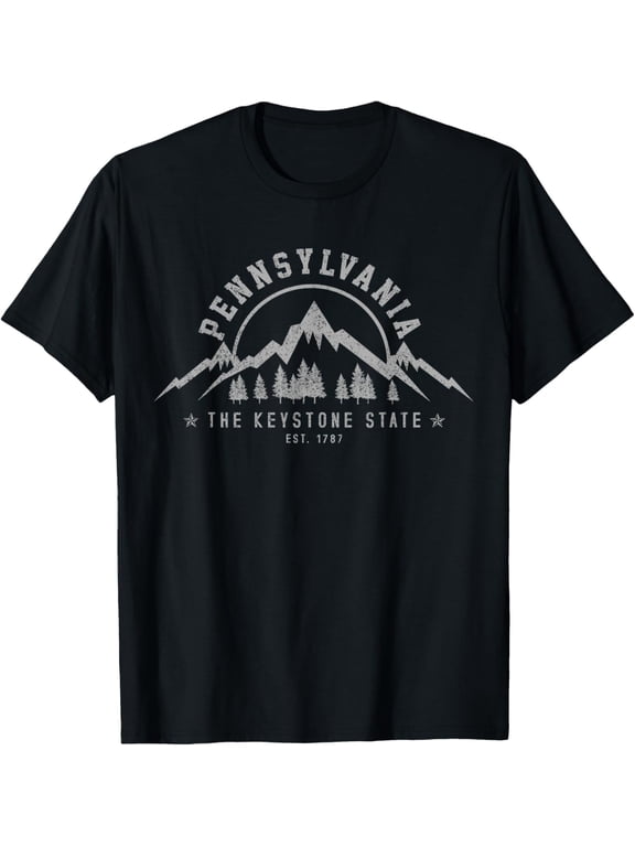 Pennsylvania State Est. 1787 Vintage Mountains Gift T-Shirt