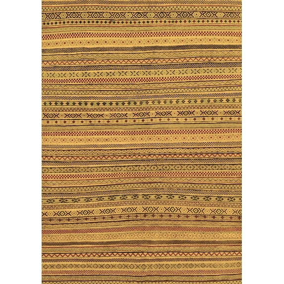 Ahgly Company Indoor Rectangle Abstract Brown Modern Area Rugs, 8' x 12'