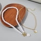 thumbnail image 3 of Collar para mujer, joyería para mujer, joyería para mujer, collares de moda para mujer, collares de doble capa, joyería femenina, regalos navideños. Un collar., 3 of 5